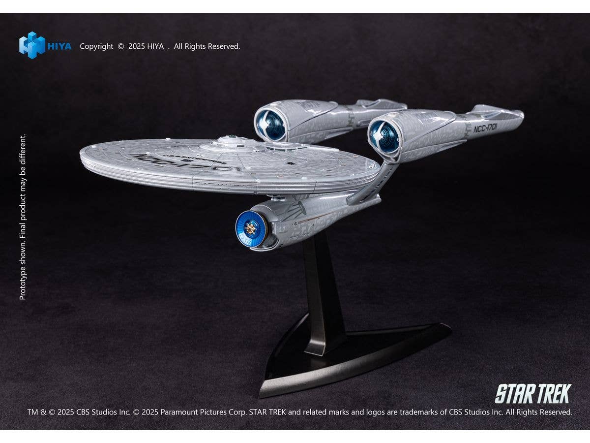 HIYA TOYS REPLICAart Series Non-Scale 15 Inch Star Trek 2009 USS Enterprise NCC-1701 Light Up Starship | 6957534202865