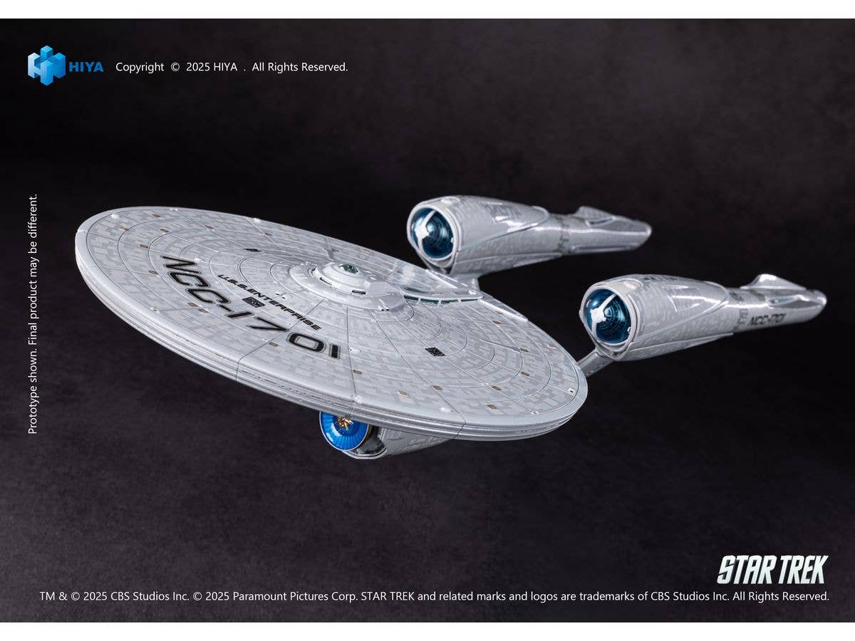 HIYA TOYS REPLICAart Series Non-Scale 15 Inch Star Trek 2009 USS Enterprise NCC-1701 Light Up Starship | 6957534202865