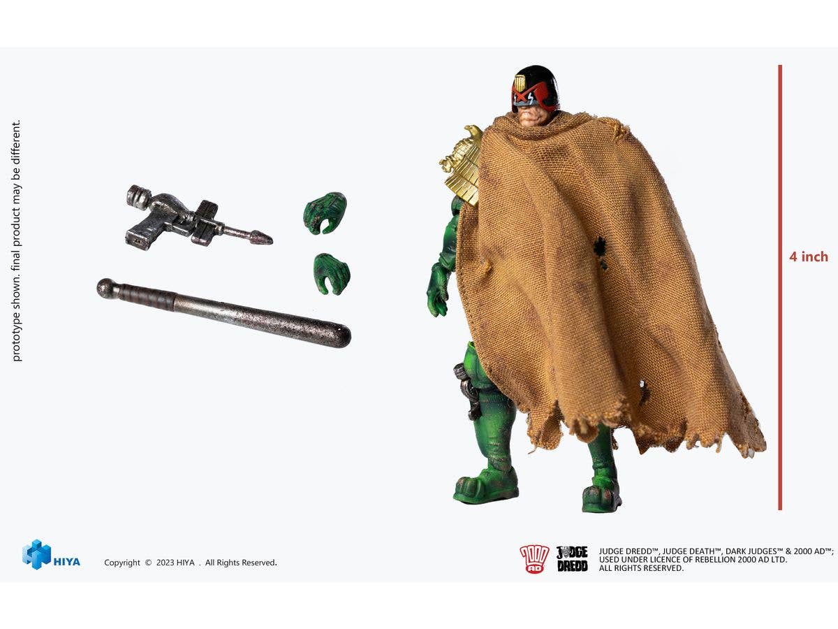 HIYA Toys Exquisite Mini Series 1/18 Scale JUDGE DREDD Cursed Earth Judge Dredd | 6957534203305