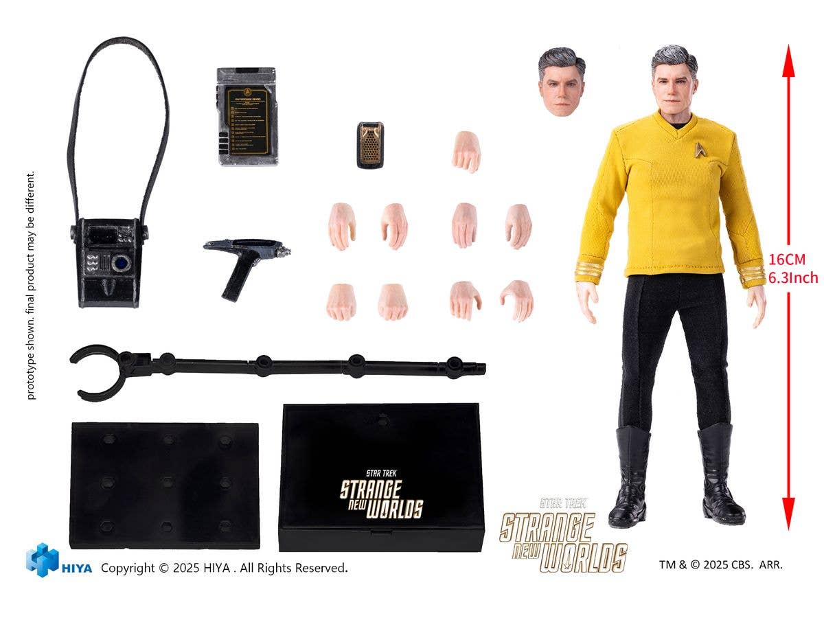 HIYA TOYS Exquisite Super Series 1/12 Scale 6 Inch STAR TREK Strange New Worlds Pike Action Figure | 6957534203985