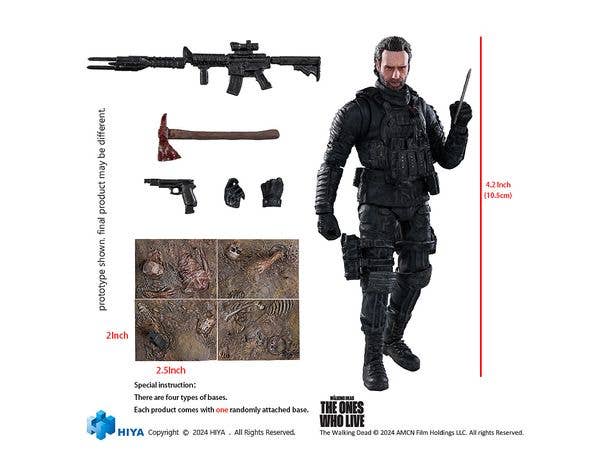 HIYA TOYS Exquisite Mini Series 1/18 Scale THE WALKING DEAD THE ONES WHO LIVED Rick | 6957534204098