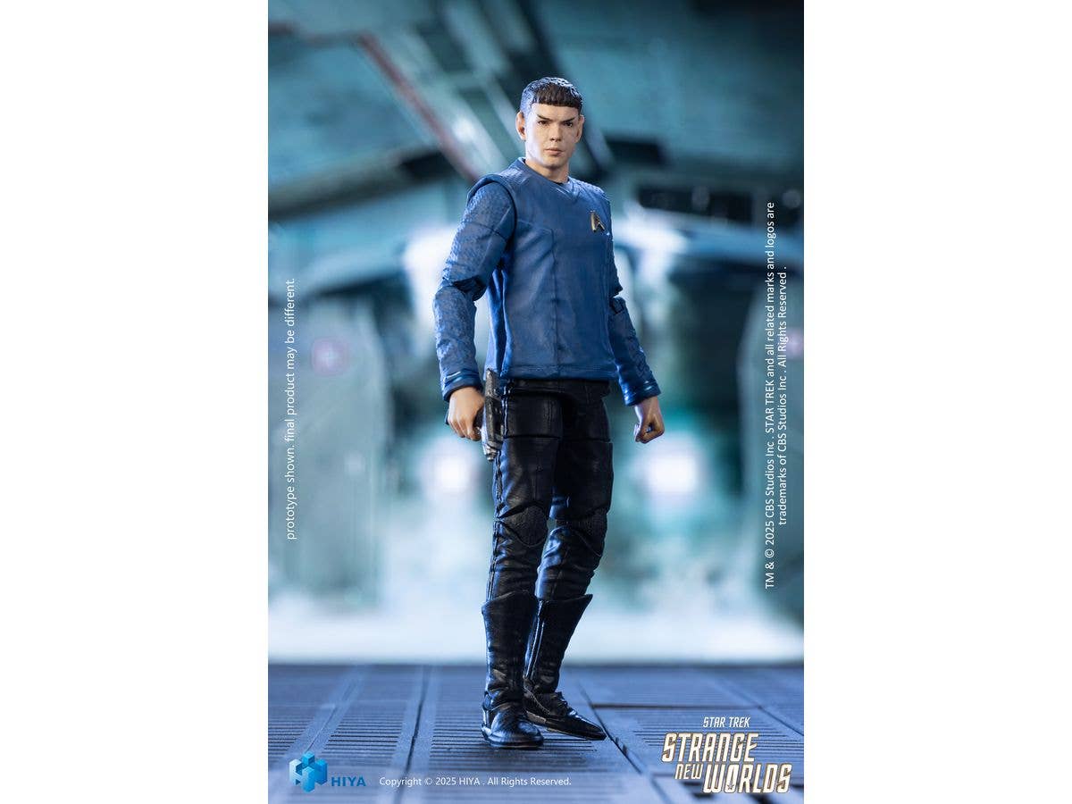HIYA TOYS Exquisite Mini Series 1/18 Scale 4 Inch STAR TREK Strange New Worlds Spock Action Figure | 6957534204357