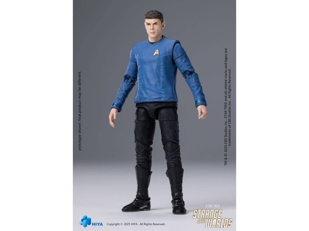 HIYA TOYS Exquisite Mini Series 1/18 Scale 4 Inch STAR TREK Strange New Worlds Spock Action Figure | 6957534204357