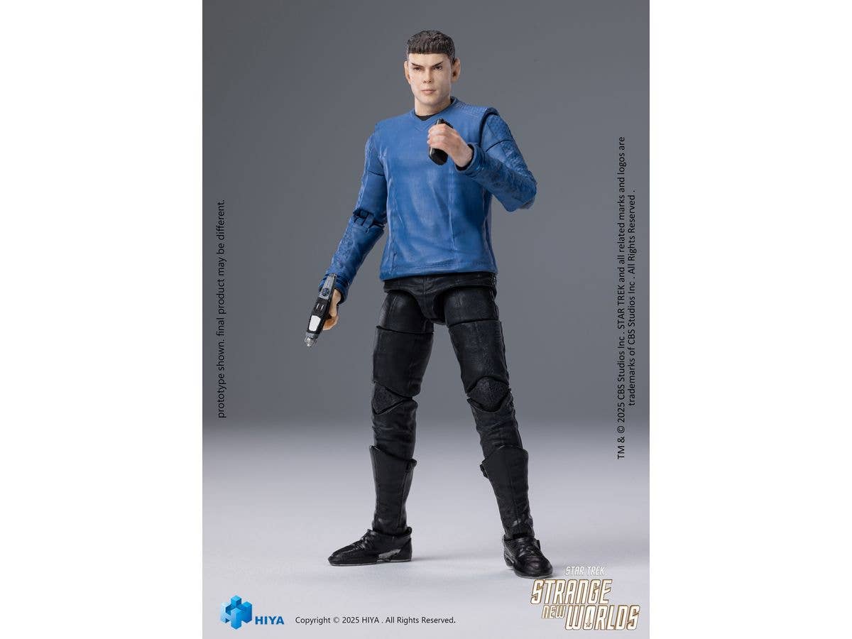 HIYA TOYS Exquisite Mini Series 1/18 Scale 4 Inch STAR TREK Strange New Worlds Spock Action Figure | 6957534204357