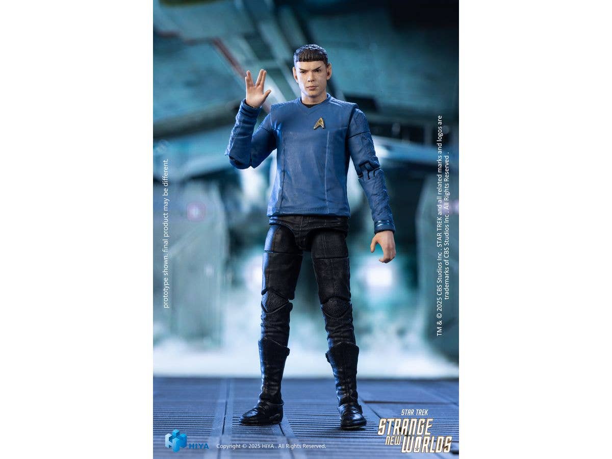 HIYA TOYS Exquisite Mini Series 1/18 Scale 4 Inch STAR TREK Strange New Worlds Spock Action Figure | 6957534204357