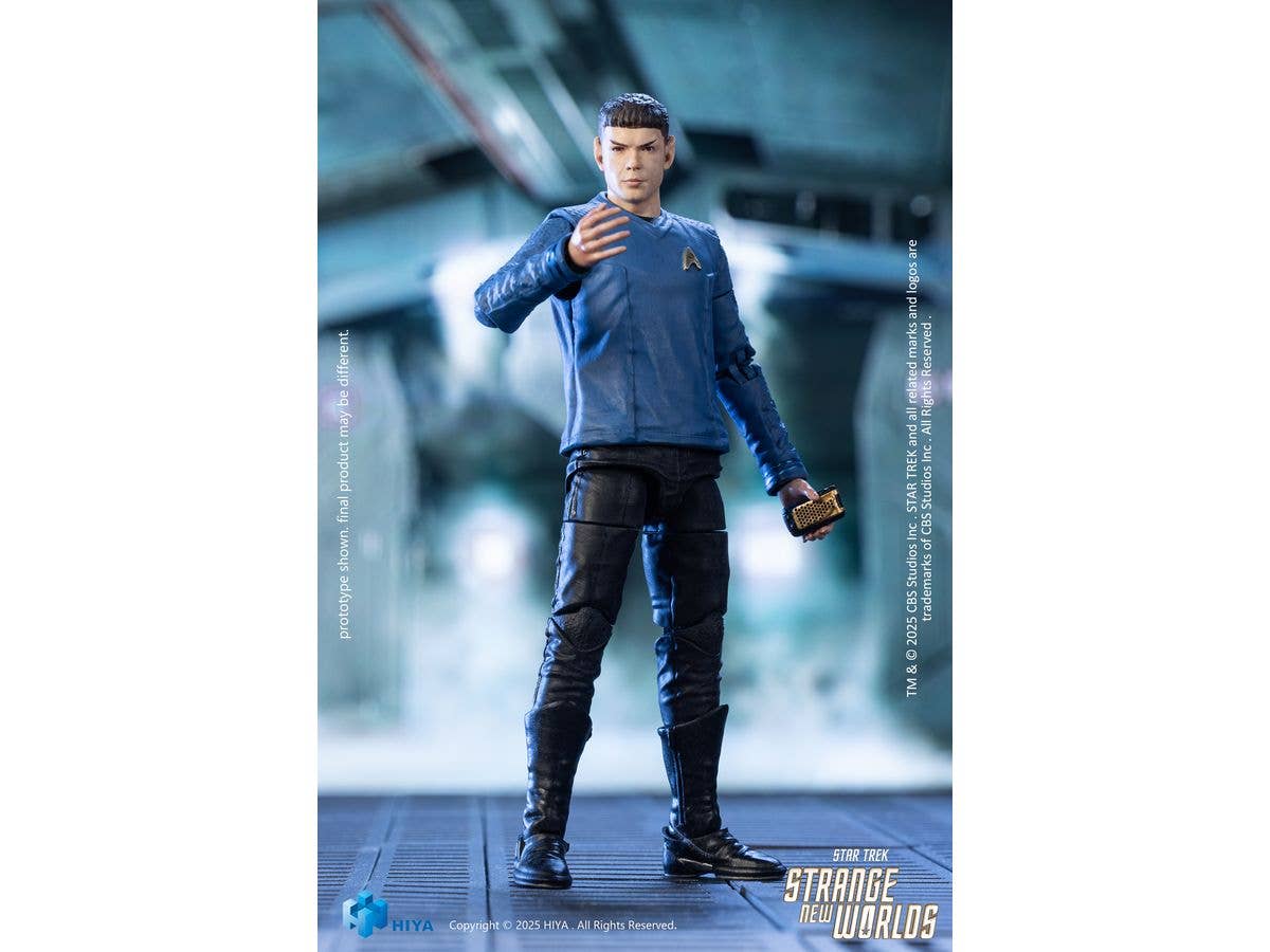 HIYA TOYS Exquisite Mini Series 1/18 Scale 4 Inch STAR TREK Strange New Worlds Spock Action Figure | 6957534204357