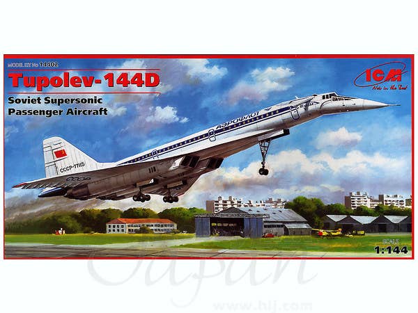 ICM 1/144 Tupolev-144D, Soviet Supersonic Passenger Aircraft | 4823044402816