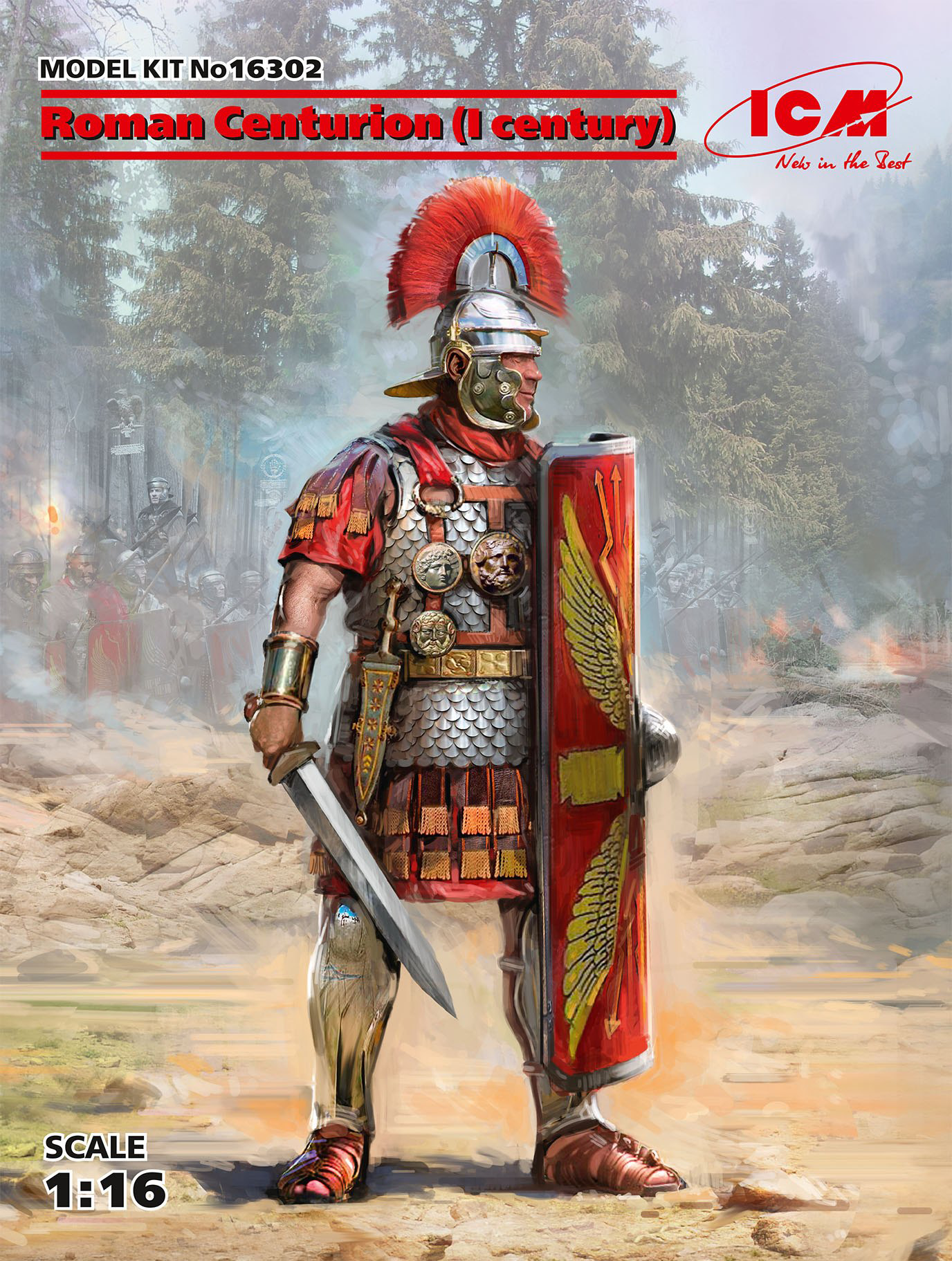 ICM 1/16 Roman Centurion (I century) (100% new molds) | 4823044405671