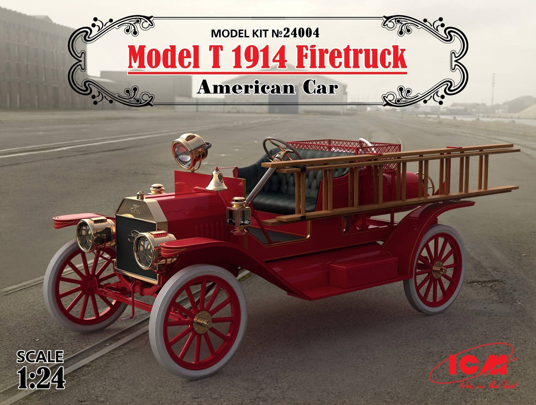 ICM 1/24 Model T 1914 Firetruck, American Car | 4823044404032