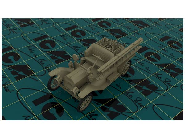 ICM 1/24 Model T 1914 Fire Truck with Crew | 4823044405275