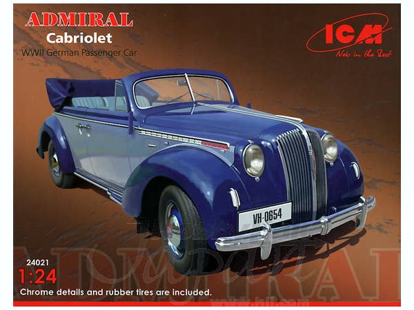 ICM 1/24 Admiral Cabriolet, WWII German Passenger Car | 4823044402878