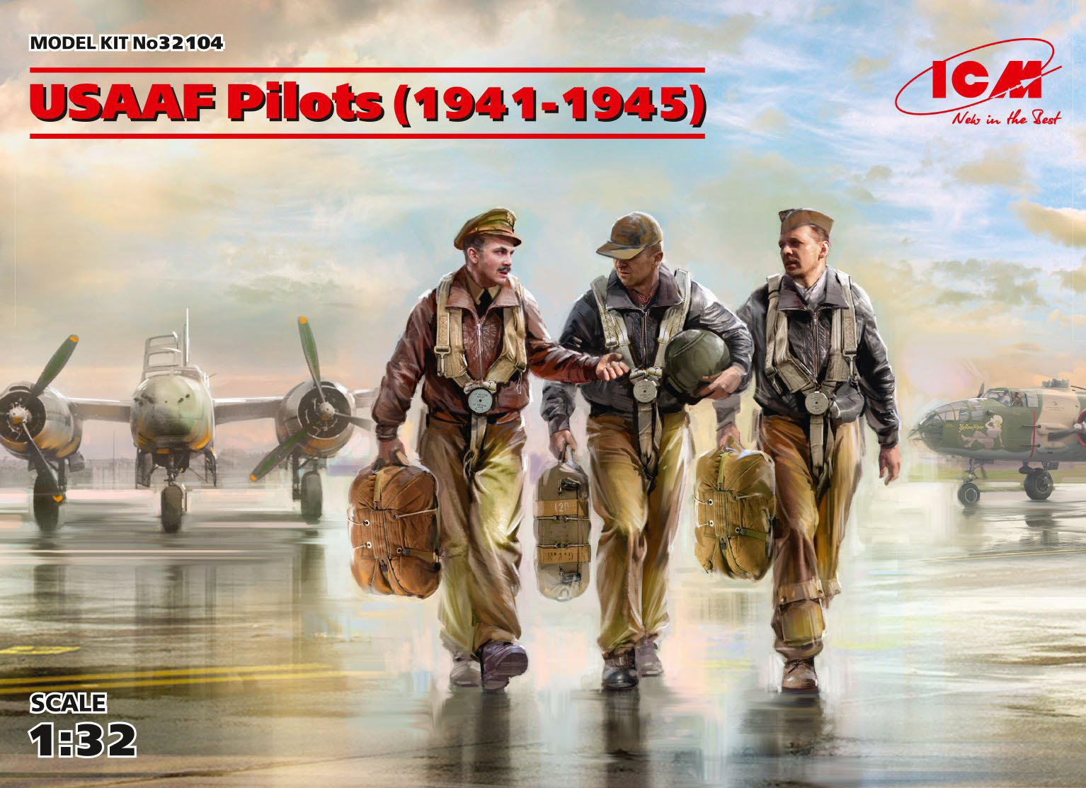 ICM 1/32 USAAF Pilots (1941-1945) (3 figures) (100% new molds) | 4823044405503