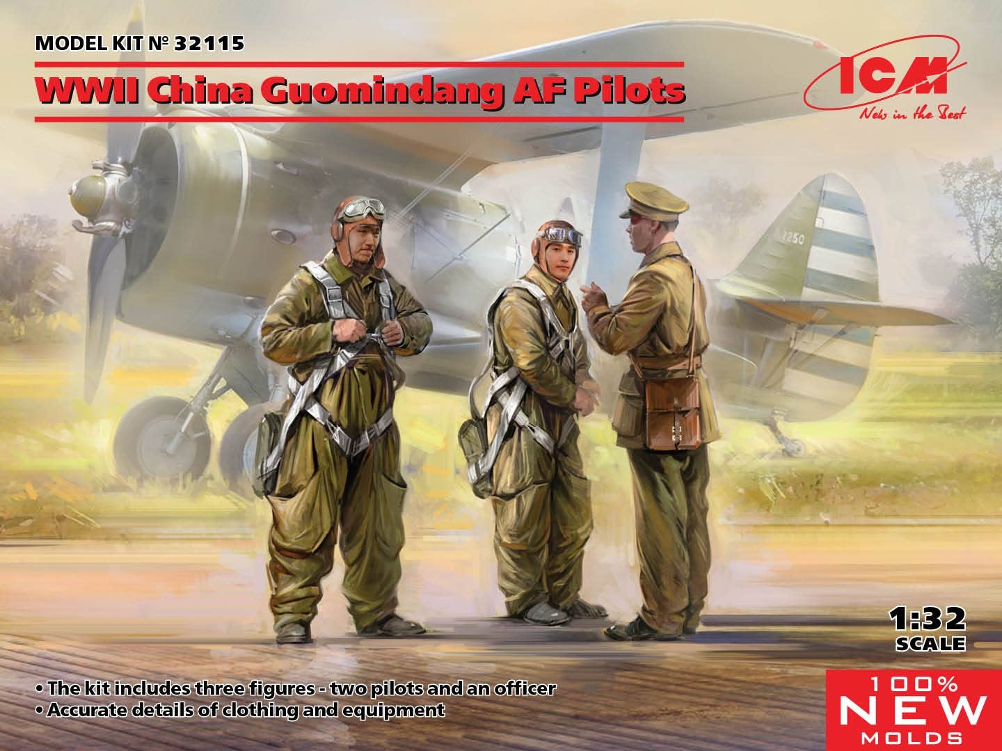 ICM 1/32 WWII China Guomindang AF Pilots (100% new molds) | 4823044408238