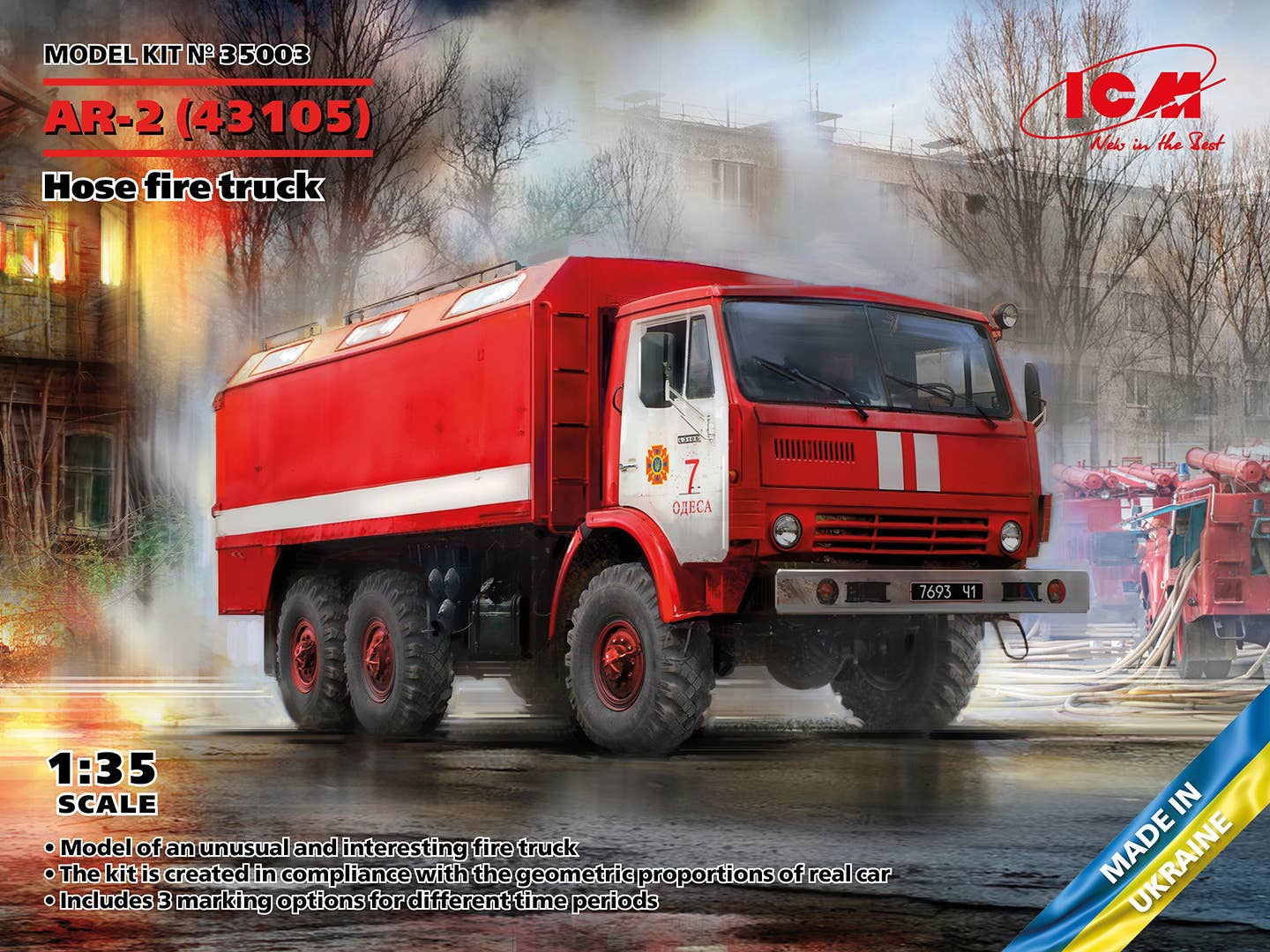 ICM 1/35 AR-2 (43105), Hose fire truck | 4823044408849