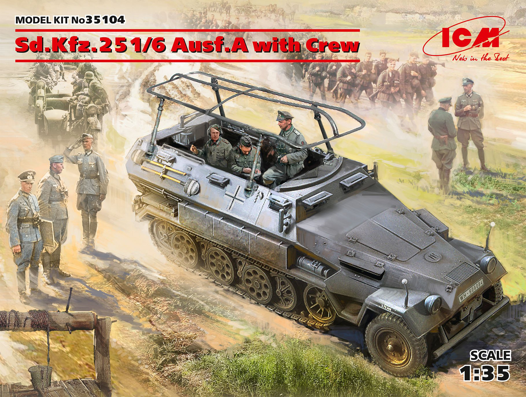 ICM 1/35 Sd.Kfz.251/6 Ausf.A with Crew | 4823044405893