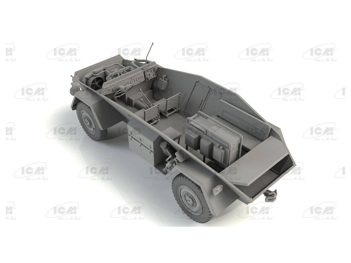 ICM 1/35 Sd.Kfz. 247 Ausf.B, German Command Armoured Vehicle (100% new molds) | 4823044406456
