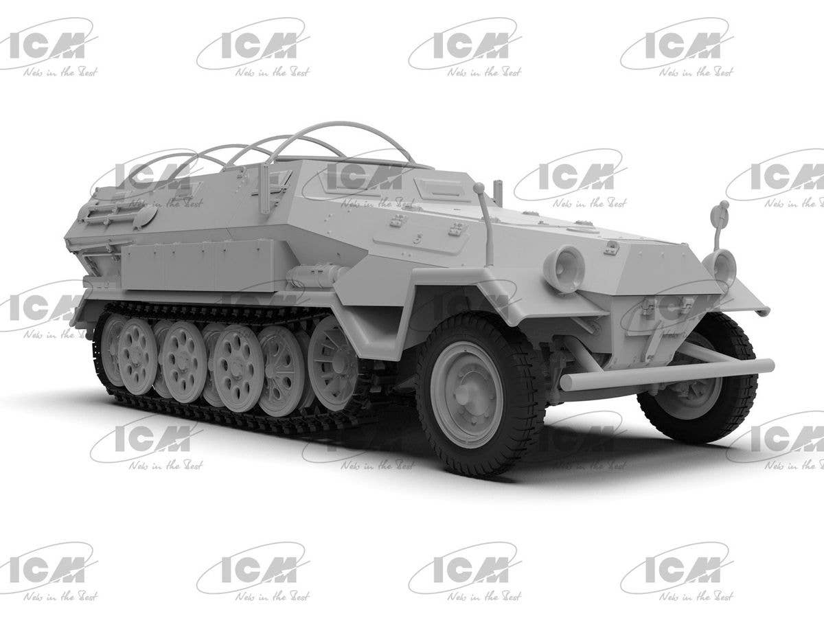ICM 1/35 Sd.Kfz.251/8 Ausf.A 'Krankenpanzerwagen', WWII German Ambulance, Vehicle | 4823044409679