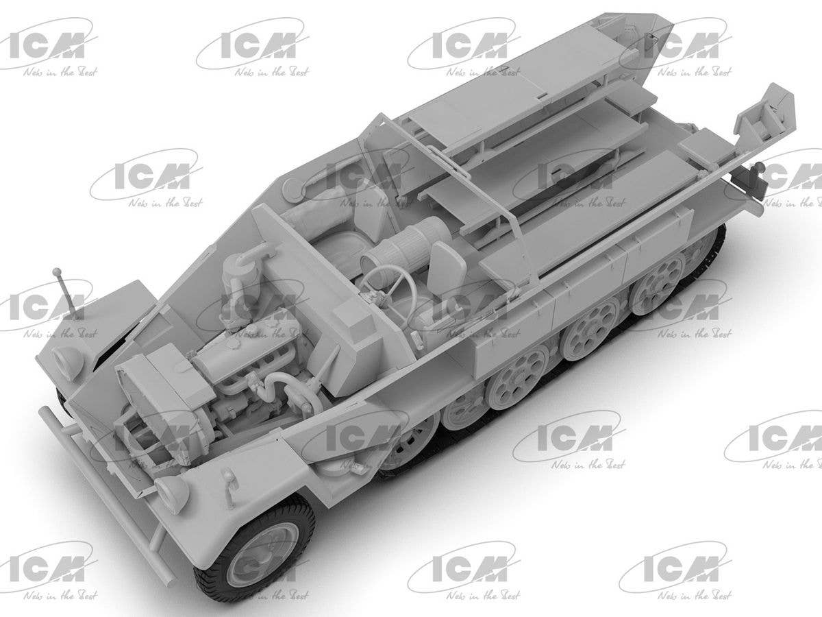 ICM 1/35 Sd.Kfz.251/8 Ausf.A 'Krankenpanzerwagen', WWII German Ambulance, Vehicle | 4823044409679