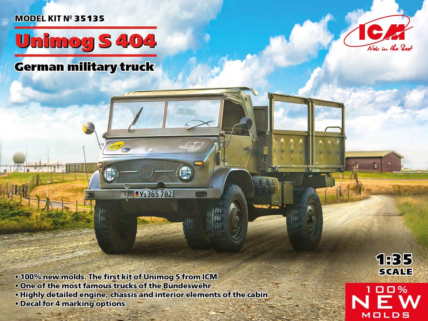 ICM 1/35 Unimog S 404, German military truck (100% new molds) | 4823044408733