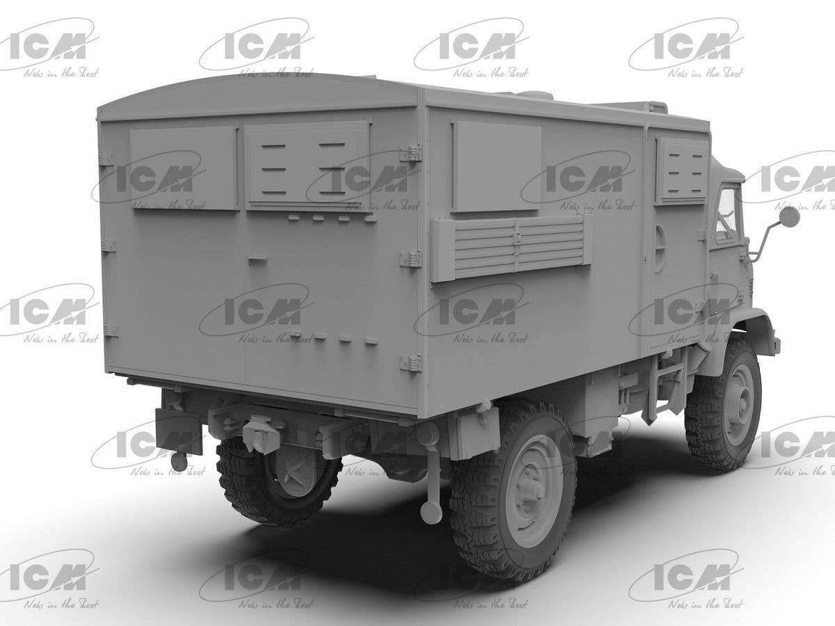 ICM 1/35 Unimog S 404 with box body, German military truck | 4823044408740