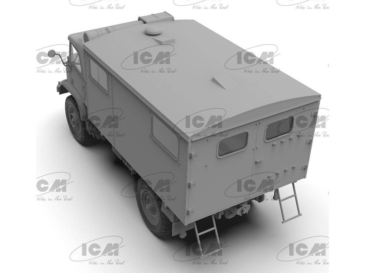 ICM 1/35 Unimog S 404 with box body, German military truck | 4823044408740