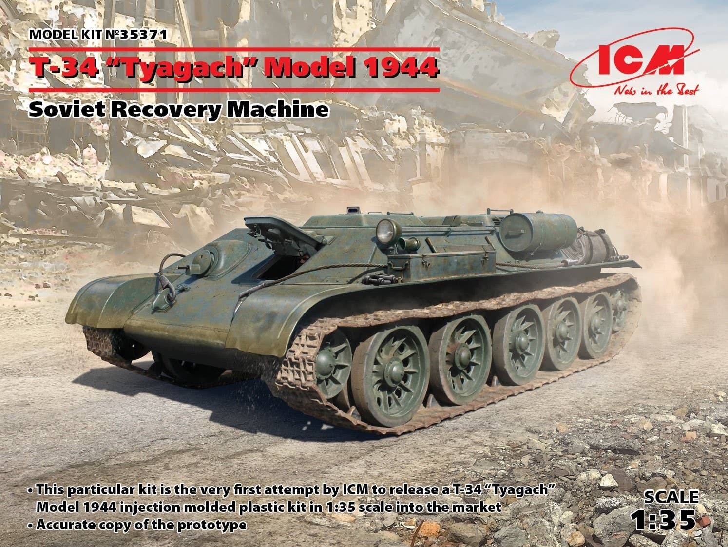 ICM 1/35 T-34 'Tyagach' Model 1944, Soviet Recovery Machine | 4823044406470