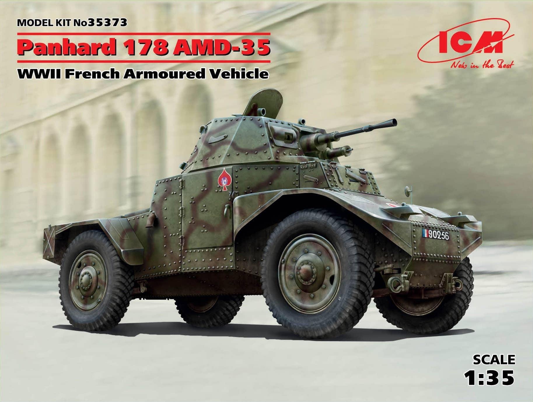 ICM 1/35 Panhard 178 AMD-35, WWII French Armoured Vehicle | 4823044403691