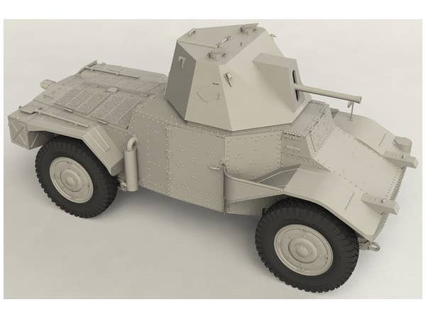 ICM 1/35 Panzerspahwagen P 204 (f) with CDM turret, WWII German Armoured Vehicle | 4823044405084