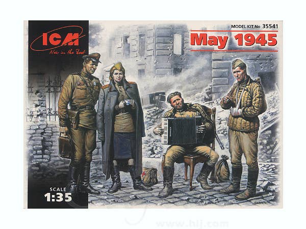 ICM 1/35 May 1945 (4 figures - 1 officer, 2 soldiers, 1 military servicewoman) | 4823044402014