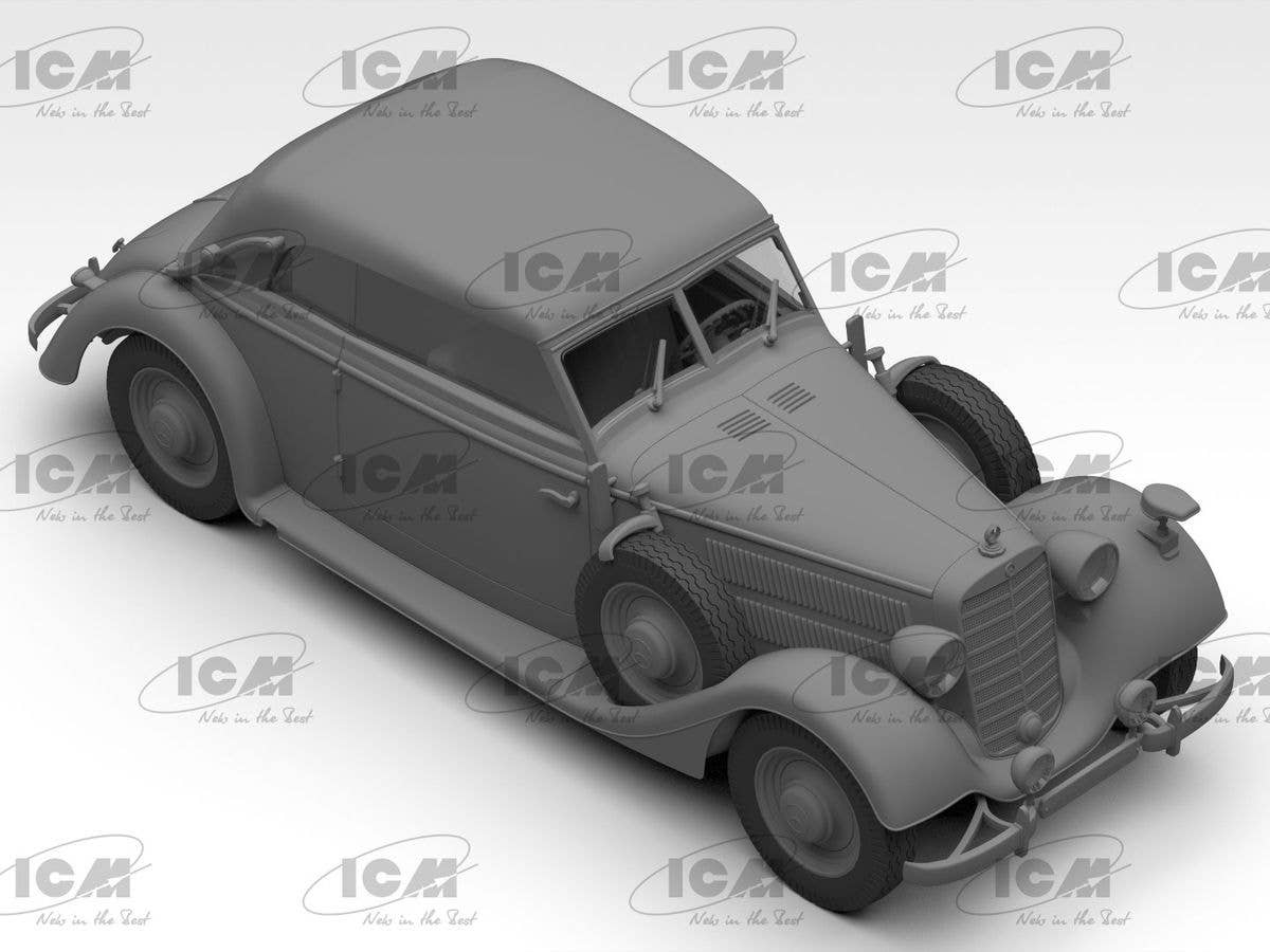 ICM 1/35 Typ 320 (W142) Cabriolet Soft Top, WWII German staff car | 4823044409709