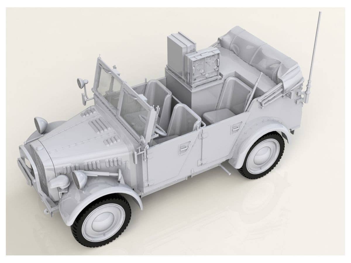 ICM 1/35 le.gl.Einheitz-Pkw Kfz.2, WWII German Light Radio Communication Car | 4823044405992