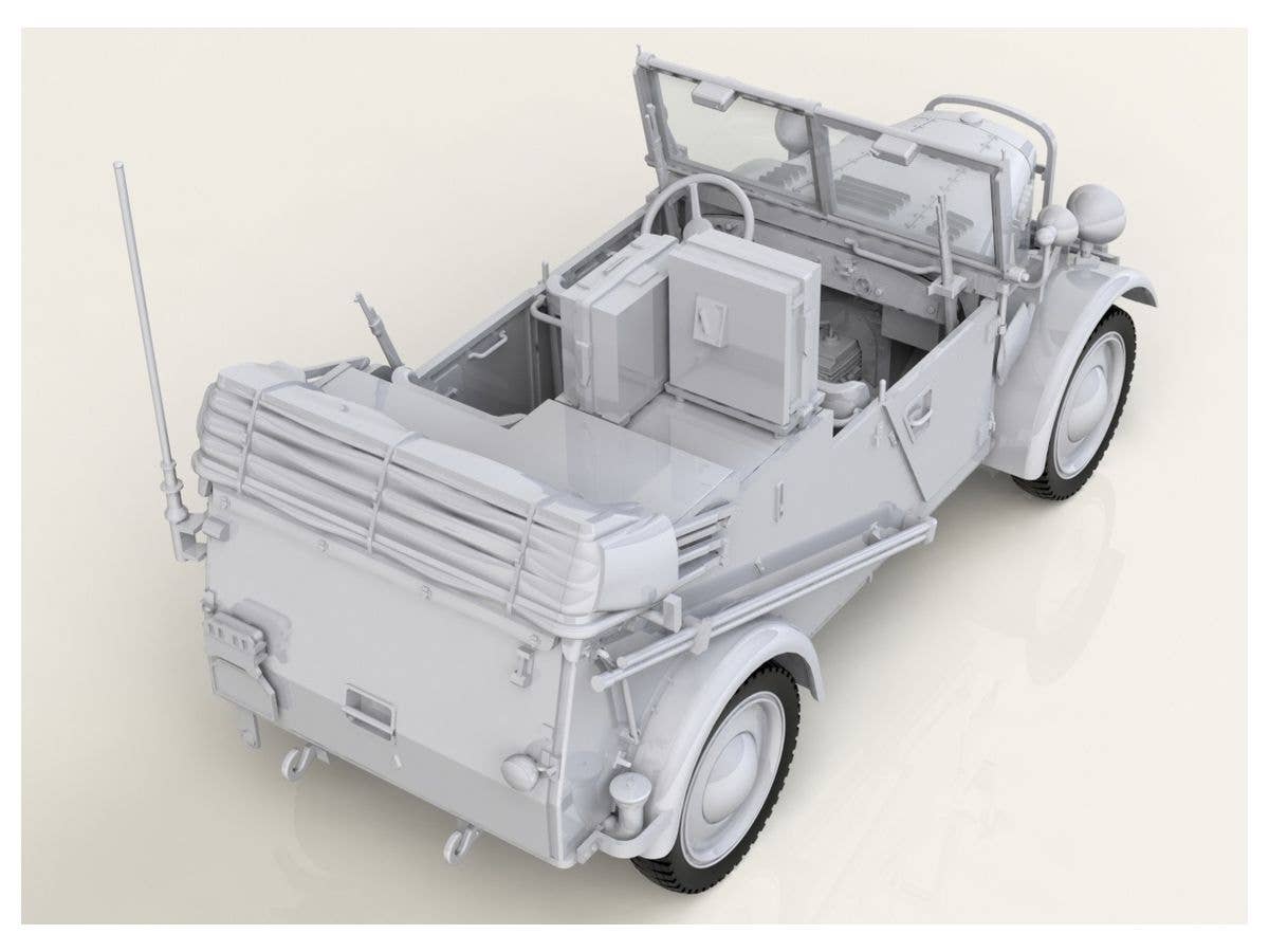 ICM 1/35 le.gl.Einheitz-Pkw Kfz.2, WWII German Light Radio Communication Car | 4823044405992