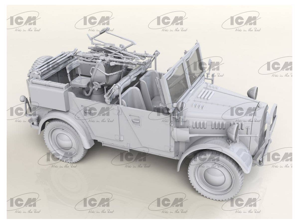 ICM 1/35 le.gl.Einheitz-Pkw Kfz.4, WWII German Light Anti-Aircraft Vehicle | 4823044407927