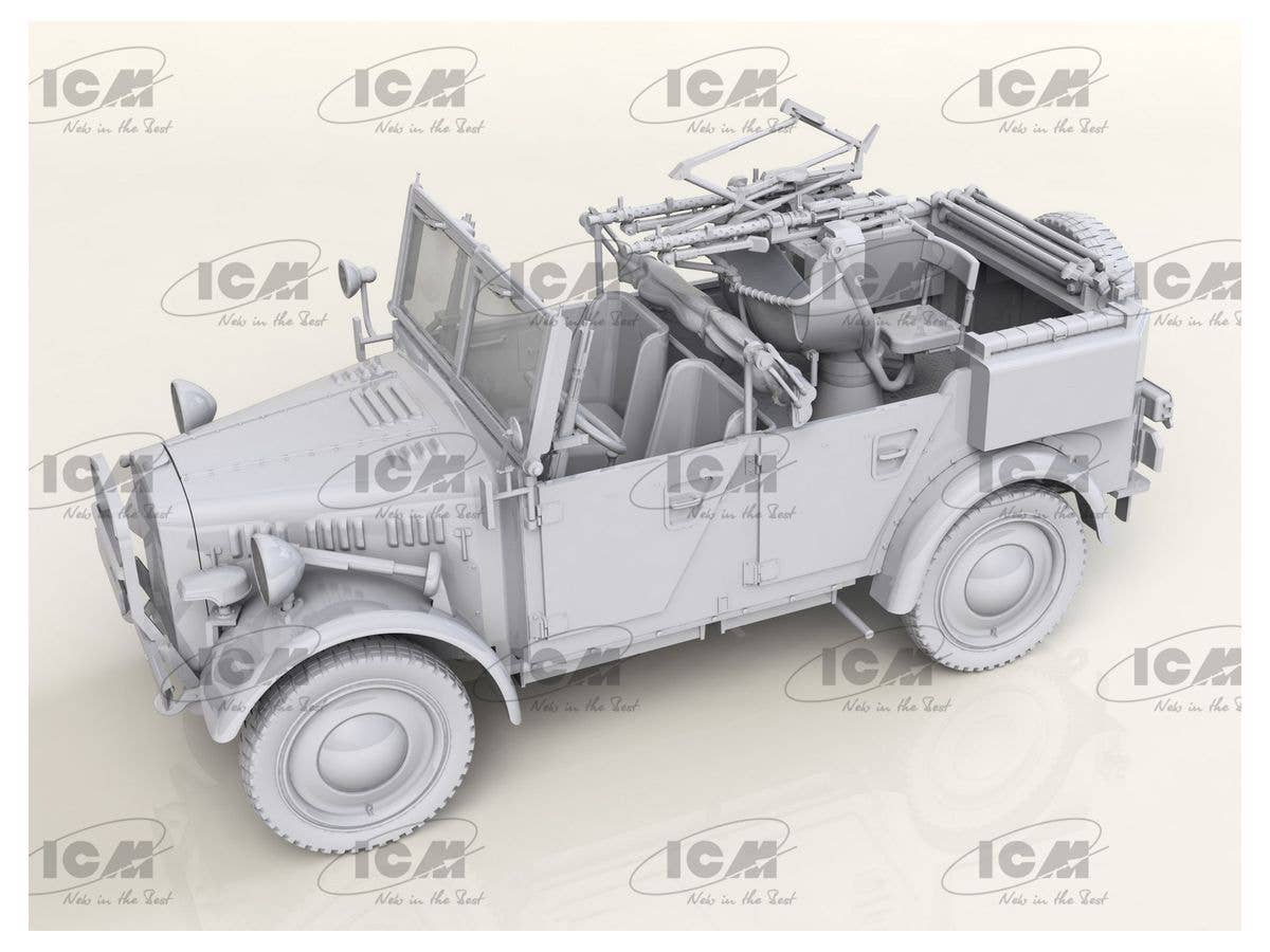ICM 1/35 le.gl.Einheitz-Pkw Kfz.4, WWII German Light Anti-Aircraft Vehicle | 4823044407927
