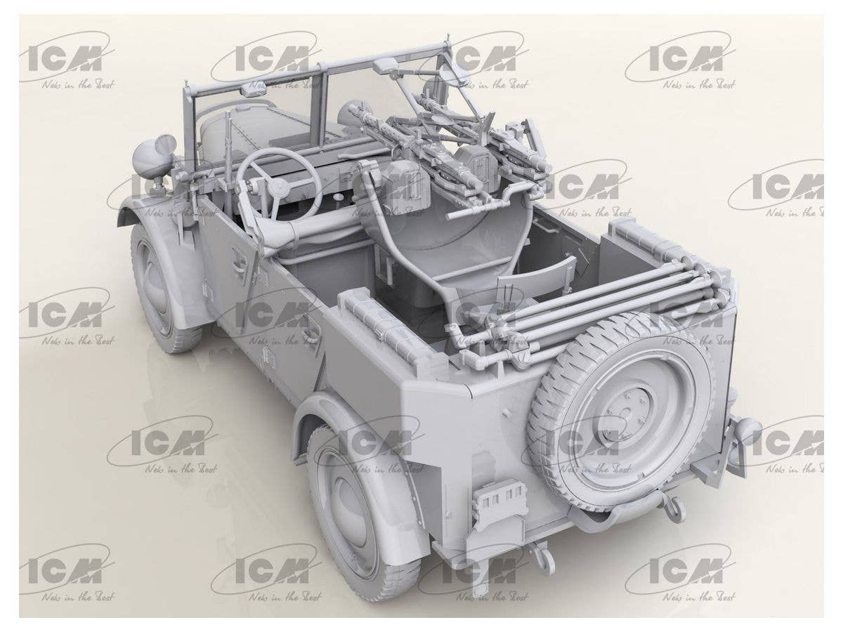 ICM 1/35 le.gl.Einheitz-Pkw Kfz.4, WWII German Light Anti-Aircraft Vehicle | 4823044407927