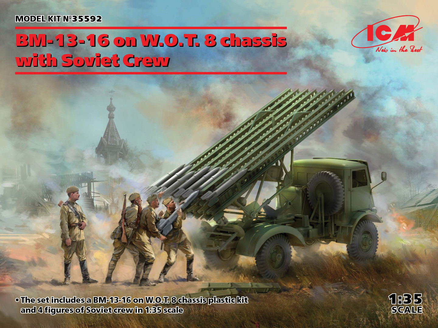 ICM BM-13-16 on W.O.T. 8 chassis with Soviet Crew | 4823044406500