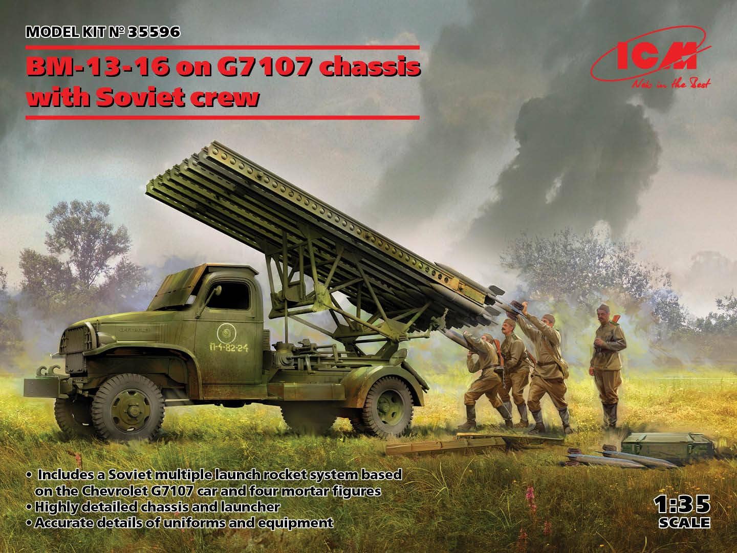 ICM 1/35 BM-13-16 on G7107 Chassis with Soviet crew | 4823044407873