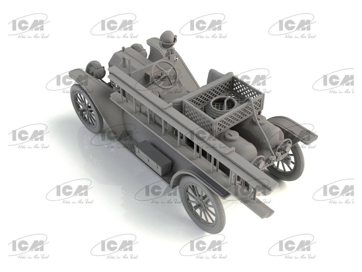 ICM 1/35 Model T 1914 Fire Truck with Crew | 4823044407965