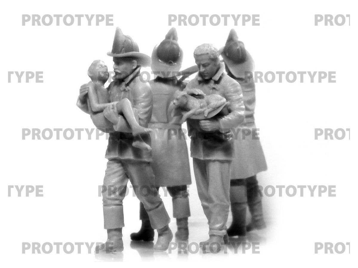 ICM 1/35 American Fire Truck Crew (1910s) (100% new molds) | 4823044408061