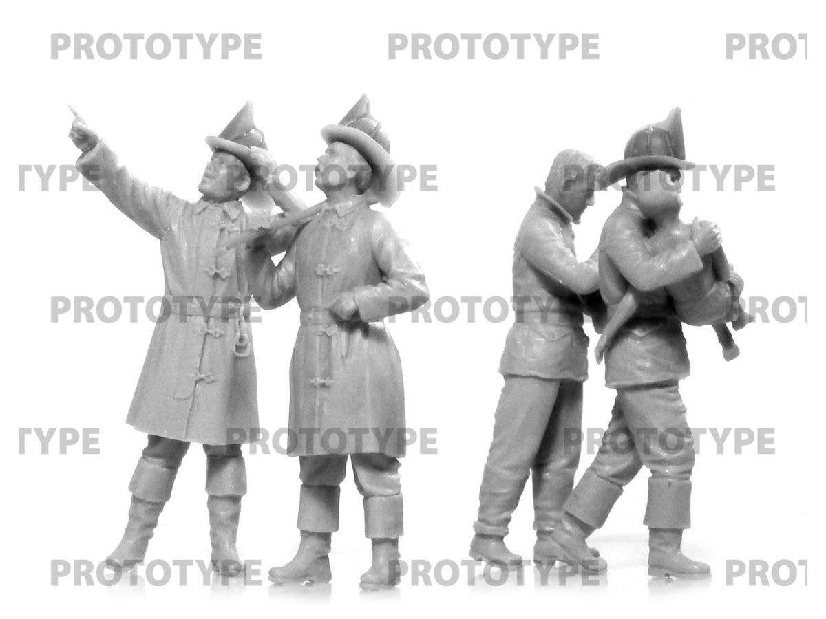 ICM 1/35 American Fire Truck Crew (1910s) (100% new molds) | 4823044408061