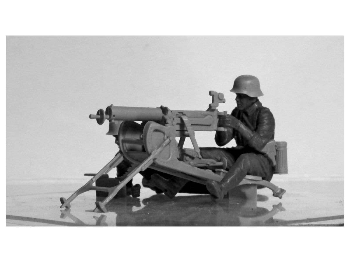 ICM 1/35 WWII German MG08 MG Team (2 figures) (100% new molds) | 4823044405602