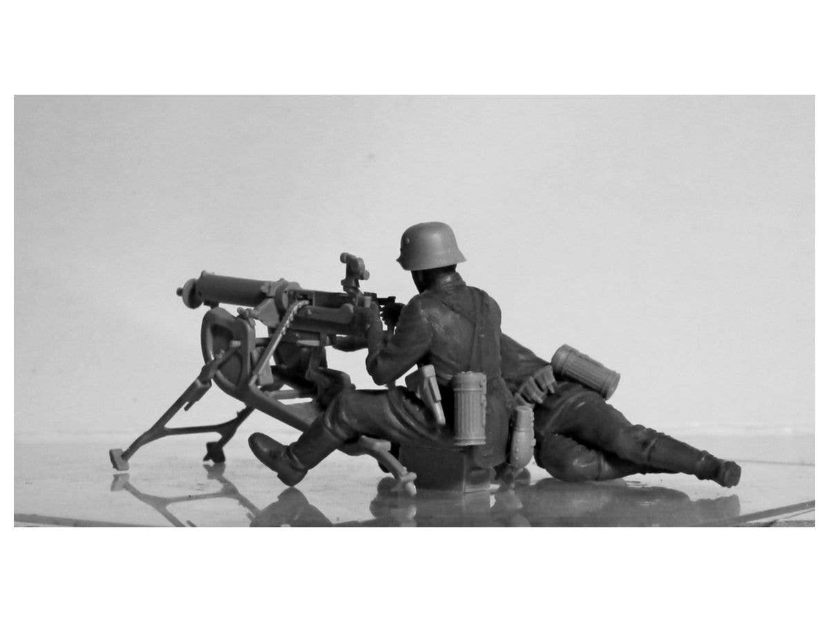 ICM 1/35 WWII German MG08 MG Team (2 figures) (100% new molds) | 4823044405602