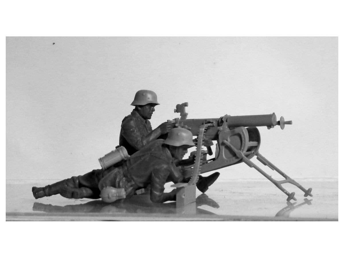 ICM 1/35 WWII German MG08 MG Team (2 figures) (100% new molds) | 4823044405602