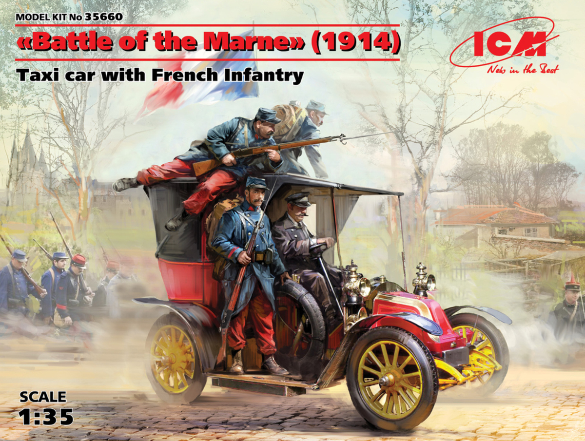 ICM 1/35 Battle of the Marne' (1914), Taxi car with French Infantry | 4823044404858