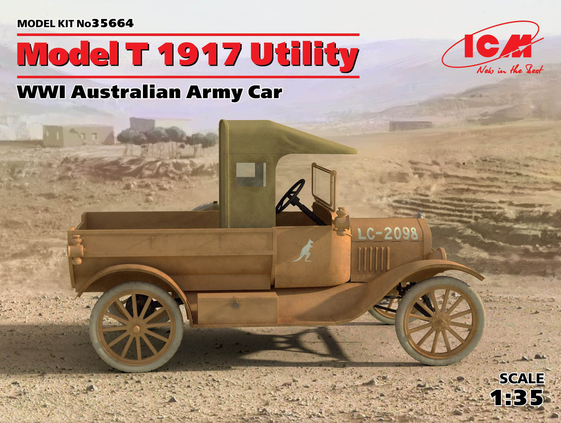 ICM 1/35 Model T 1917 Utility, WWI Australian Army Car | 4823044404537