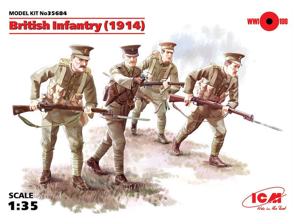 ICM 1/35 British Infantry (1914) (4 figures) | 4823044403363