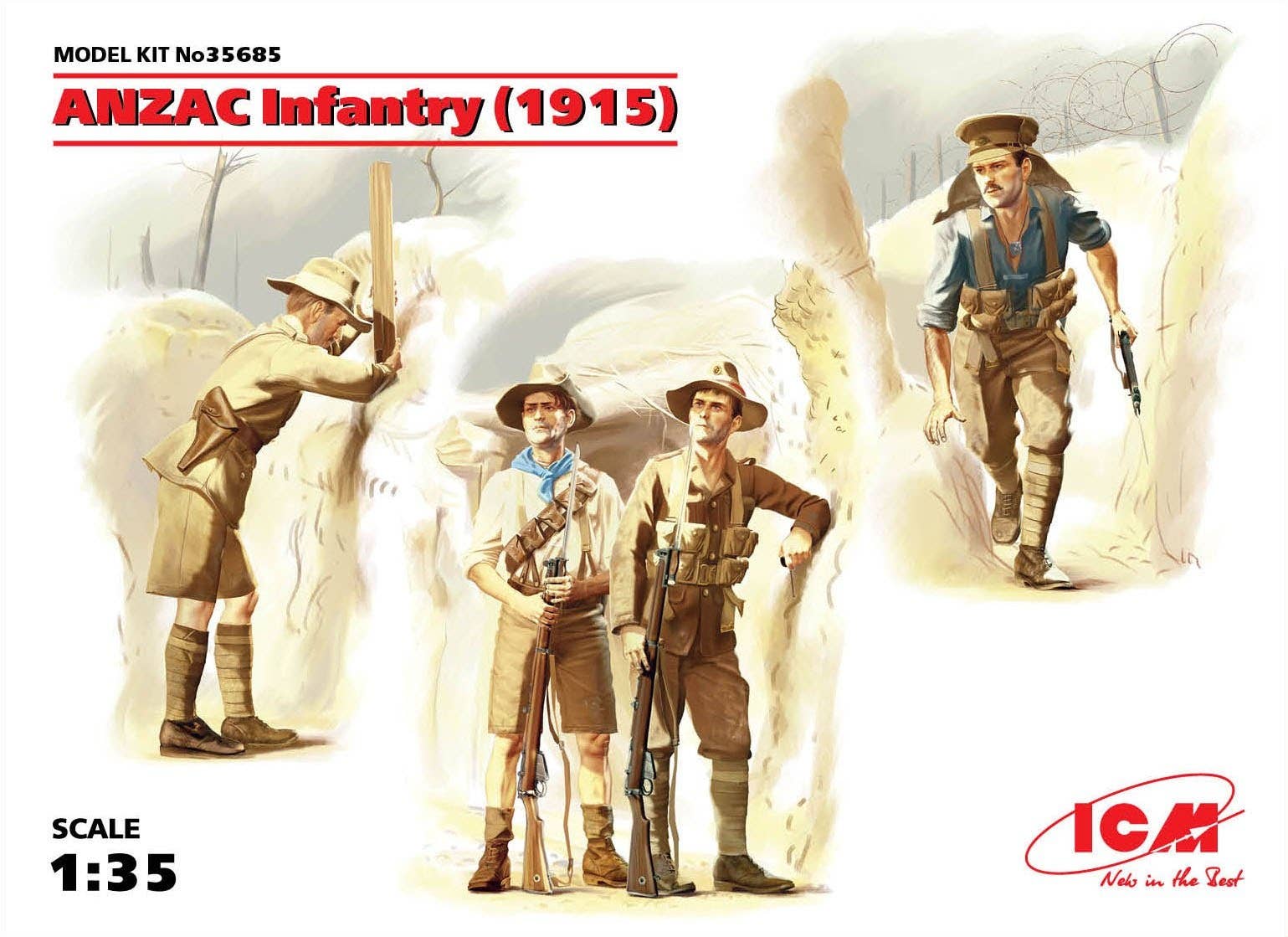 ICM ANZAC Infantry (1915) (4 figures) | 4823044403509