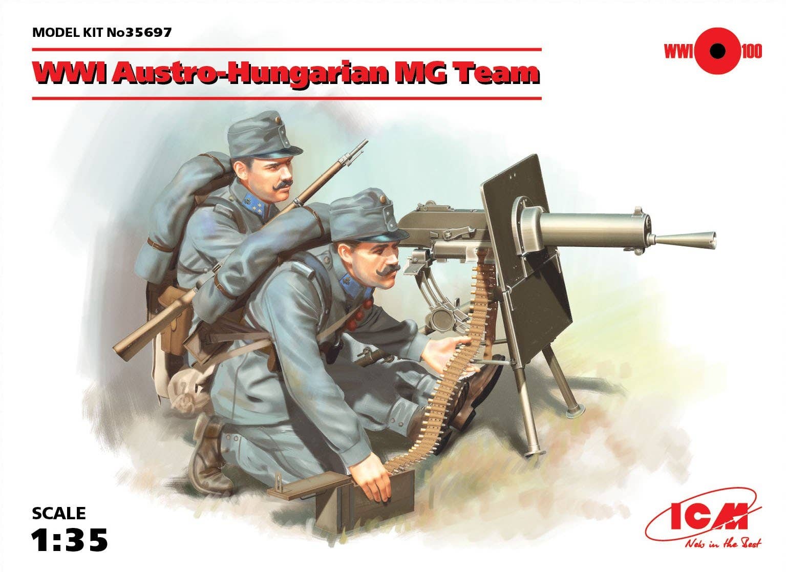 ICM 1/35 WWI Austro-Hungarian MG Team (2 figures) | 4823044404728