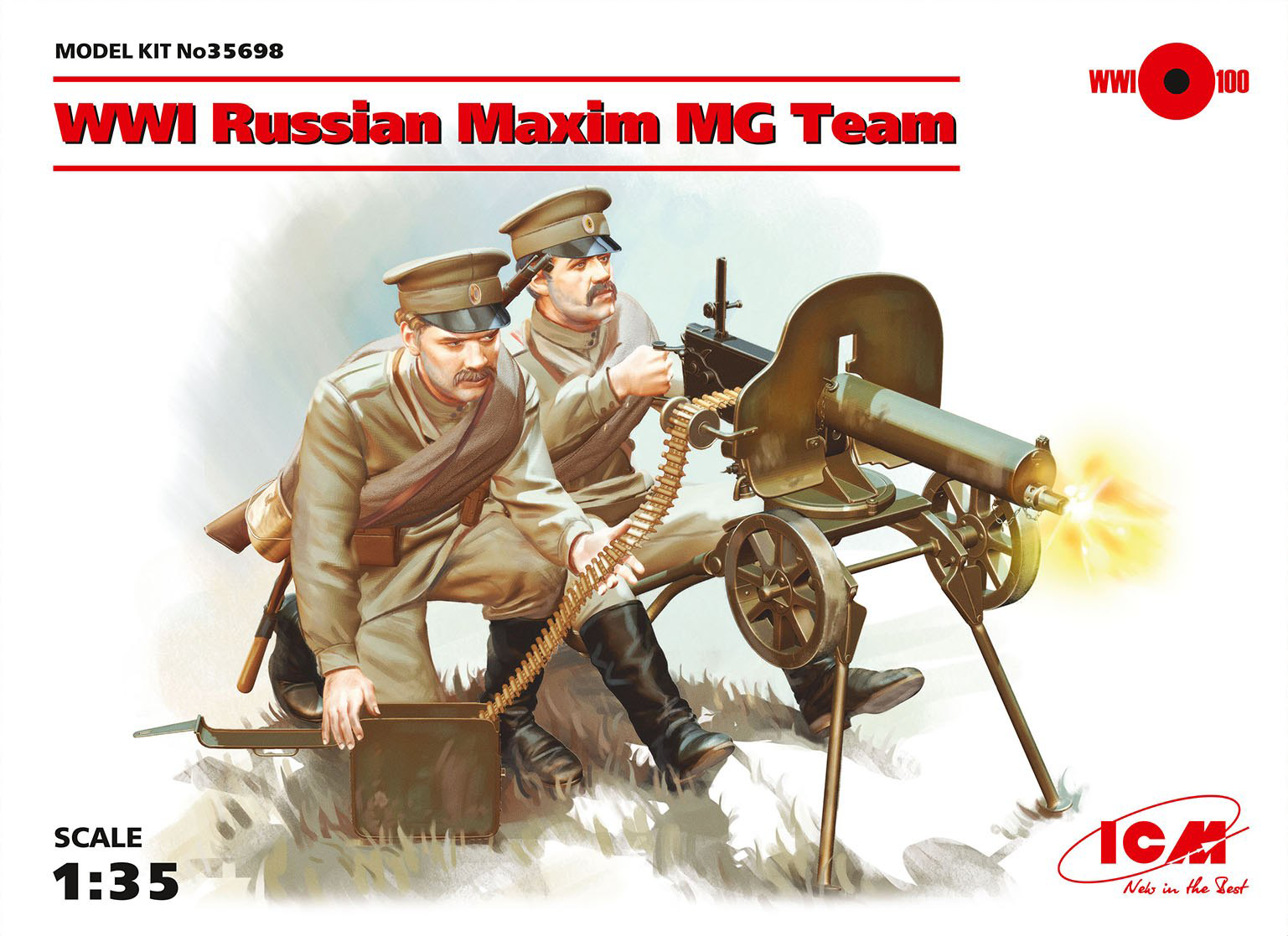 ICM 1/35 WWI Russian Maxim MG Team (2 figures) | 4823044404773