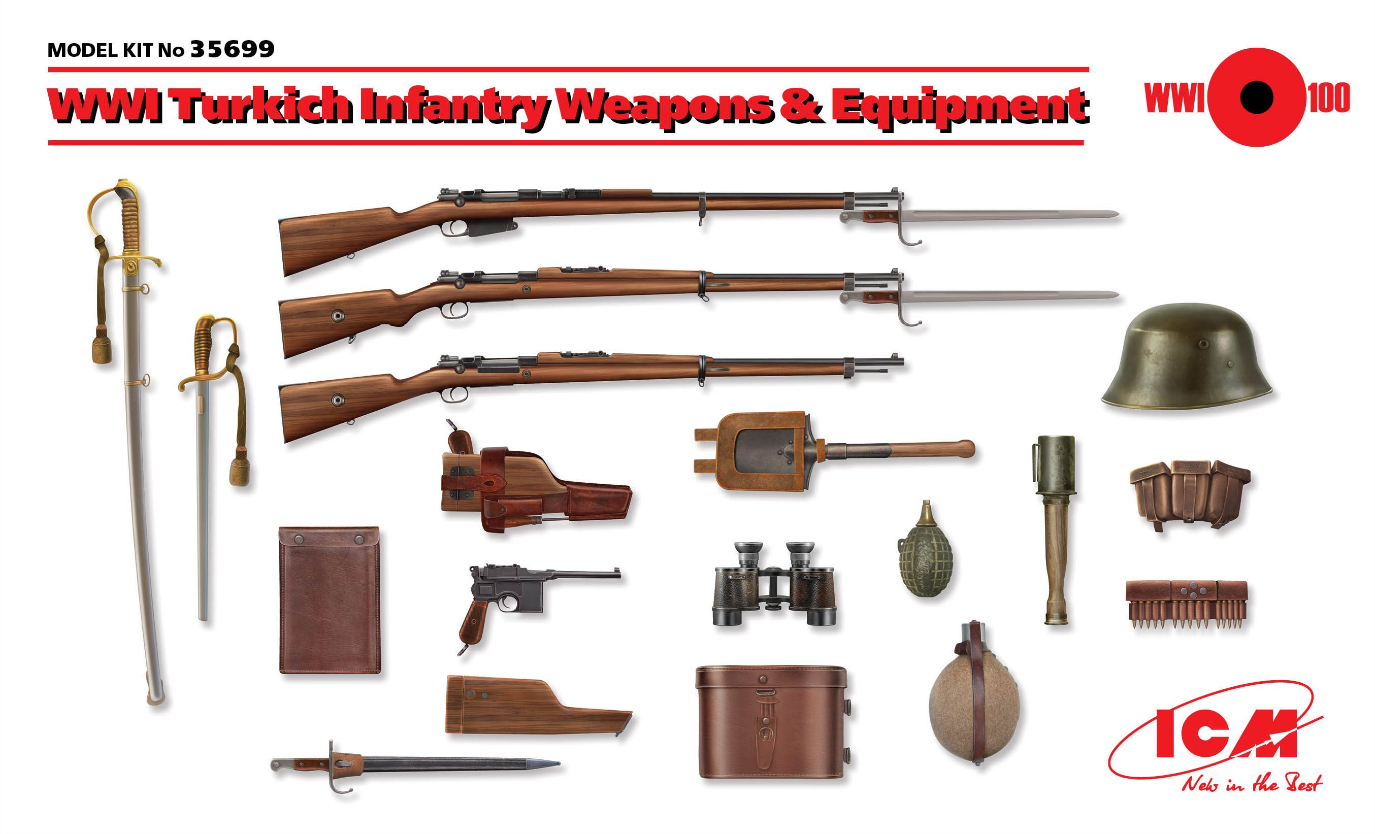 ICM WWI Turkish Infantry Weapons & Equipment | 4823044404759